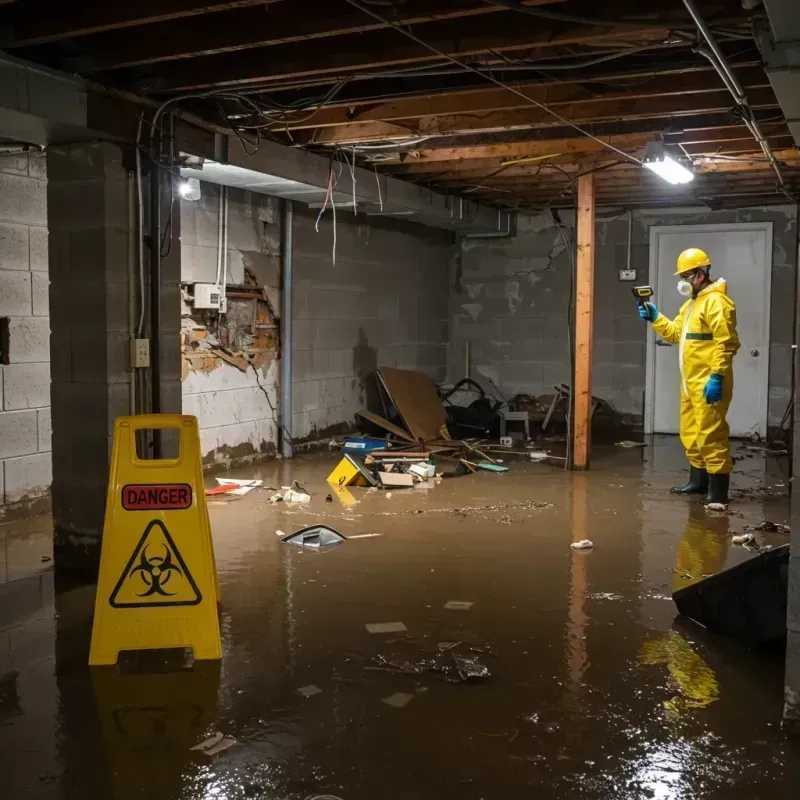 Flooded Basement Electrical Hazard in Auburn Gresham, IL Property